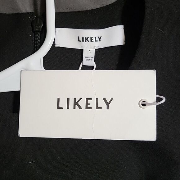 LIKELY black New With tags designer fringed sleeves Sheath dress - Picture 15 of 16